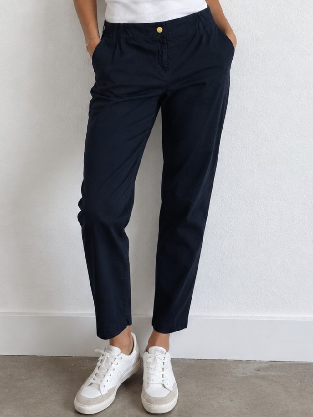 Jones New York Signature Dark Navy Blue Stretch Ankle Pants Size 14